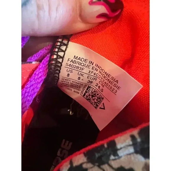 CONVERSE ALL STAR high top animal print with neon accent size 8 - Picture 9 of 9